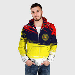 Ветровка с капюшоном мужская Кобра кай Cobra Kai спина, цвет: 3D-белый — фото 2