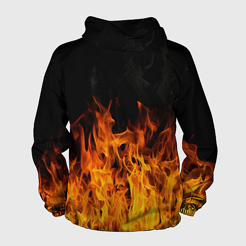 Мужская ветровка Lamborghini пламя огня / 3D-Белый – фото 2