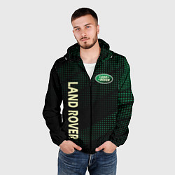 Ветровка с капюшоном мужская Land Rover , Ленд Ровер, цвет: 3D-черный — фото 2