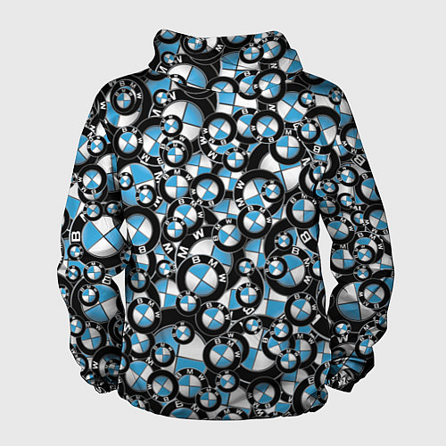 Мужская ветровка BMW PATTERN LOGO / 3D-Белый – фото 2