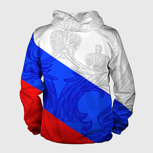 Мужская ветровка Российский герб: триколор / 3D-Белый – фото 2