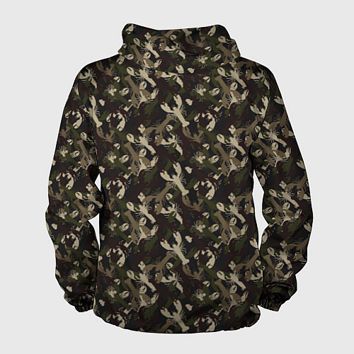 Мужская ветровка Раки камуфляж / 3D-Черный – фото 2