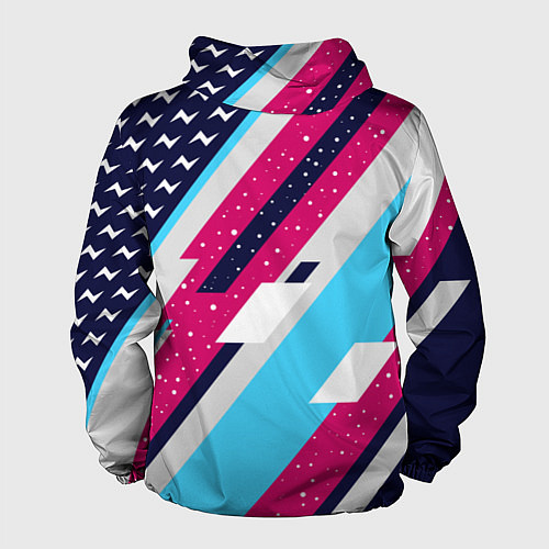 Мужская ветровка Abstraction with lightning bolts / 3D-Черный – фото 2