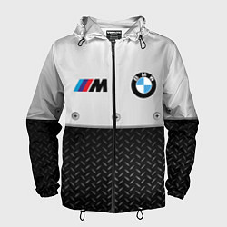 Ветровка с капюшоном мужская BMW БМВ СТАЛЬ, цвет: 3D-черный