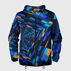 Ветровка с капюшоном мужская Geometric pattern Fashion Vanguard, цвет: 3D-черный