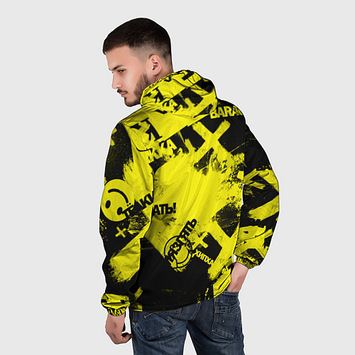 Мужская ветровка Черно-желтый беспредел / 3D-Черный – фото 4