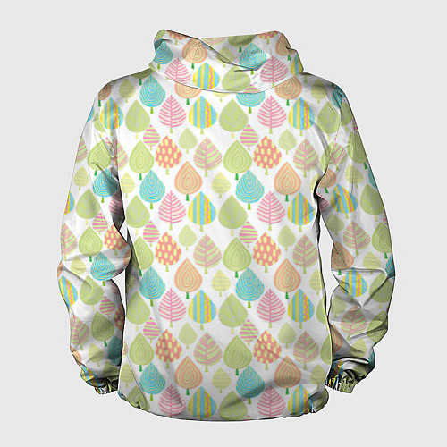 Мужская ветровка Яркие деревья / 3D-Белый – фото 2