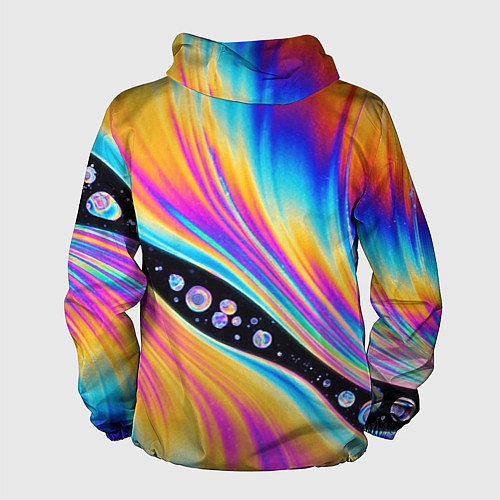 Мужская ветровка КИСЛОТНЫЙ УЗОР / 3D-Белый – фото 2