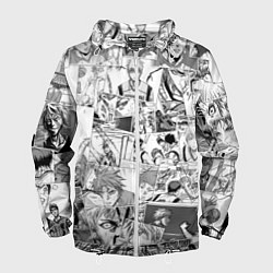 Ветровка с капюшоном мужская Kuroko no Basket pattern, цвет: 3D-белый