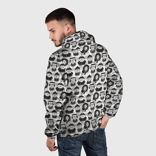 Мужская ветровка Южный парк - персонажи South Park / 3D-Черный – фото 4