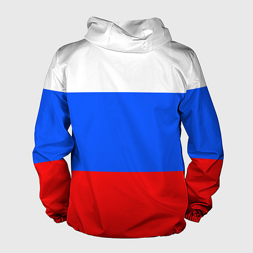 Мужская ветровка Флаг России с серпом и молотом / 3D-Белый – фото 2