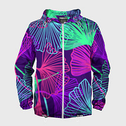 Ветровка с капюшоном мужская Neon color pattern Fashion 2023, цвет: 3D-белый
