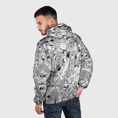 Мужская ветровка Реинкарнация безработного паттерн / 3D-Черный – фото 4