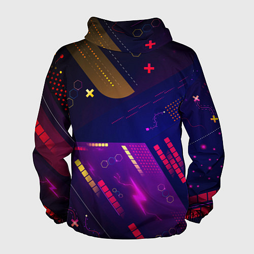 Мужская ветровка Cyber neon pattern Vanguard / 3D-Белый – фото 2