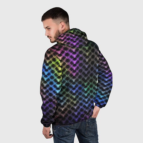 Мужская ветровка Color vanguard pattern 2025 Neon / 3D-Черный – фото 4