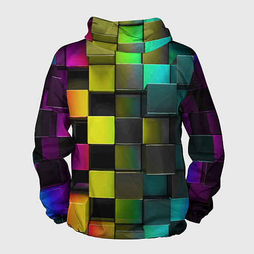 Мужская ветровка Colored Geometric 3D pattern / 3D-Черный – фото 2