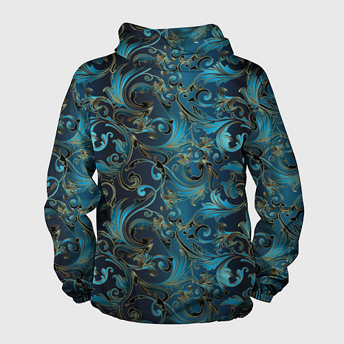 Мужская ветровка Blue Abstract Узоры / 3D-Белый – фото 2