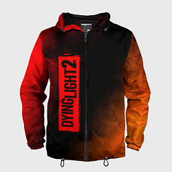 Ветровка с капюшоном мужская DYING LIGHT 2 Пламя По вертикали, цвет: 3D-черный