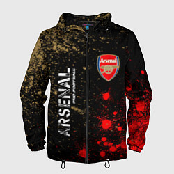Ветровка с капюшоном мужская АРСЕНАЛ Arsenal Pro Football Краска, цвет: 3D-черный