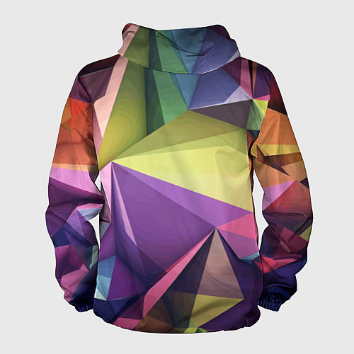 Мужская ветровка Geometric 3 D abstraction Геометрическая трехмерна / 3D-Черный – фото 2