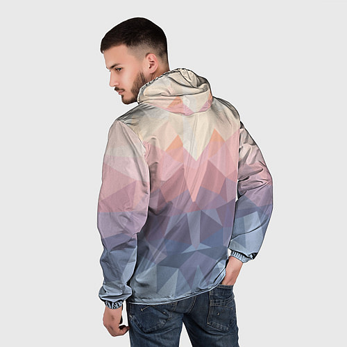 Мужская ветровка Полигональная свежесть 2022 / 3D-Черный – фото 4