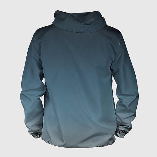 Мужская ветровка GRADIENT shades of blue / 3D-Белый – фото 2