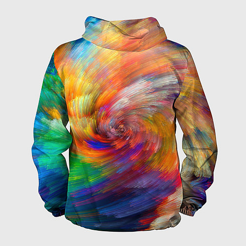 Мужская ветровка MULTICOLORED SWIRLS / 3D-Белый – фото 2