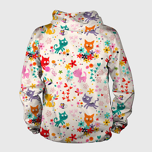 Мужская ветровка COLORFUL FUNNY KITTENS / 3D-Белый – фото 2