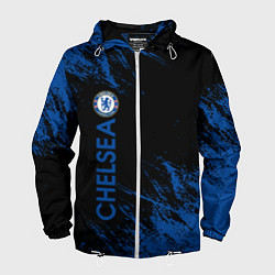 Ветровка с капюшоном мужская Chelsea текстура, цвет: 3D-белый
