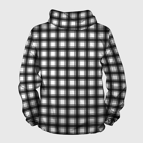 Мужская ветровка Black and white trendy checkered pattern / 3D-Черный – фото 2