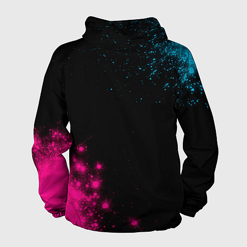 Мужская ветровка Thirty Seconds to Mars Neon Gradient / 3D-Черный – фото 2