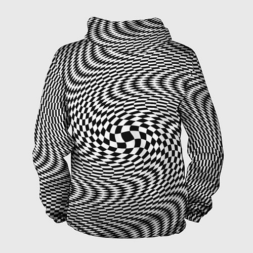 Мужская ветровка Гипнотическая спираль - оптическая иллюзия / 3D-Белый – фото 2