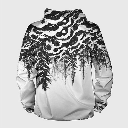 Мужская ветровка Перевёрнутый лес / 3D-Черный – фото 2