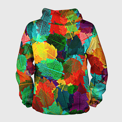 Мужская ветровка Colored leaves / 3D-Белый – фото 2