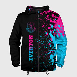 Ветровка с капюшоном мужская Everton - neon gradient: по-вертикали, цвет: 3D-черный