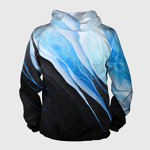 Мужская ветровка Тёмно-синий мрамор / 3D-Белый – фото 2