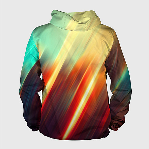 Мужская ветровка Яркие размытые полосы / 3D-Черный – фото 2