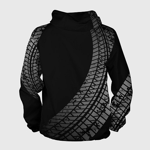 Мужская ветровка Subaru tire tracks / 3D-Черный – фото 2