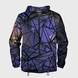 Мужская ветровка Blue with black stripes pattern