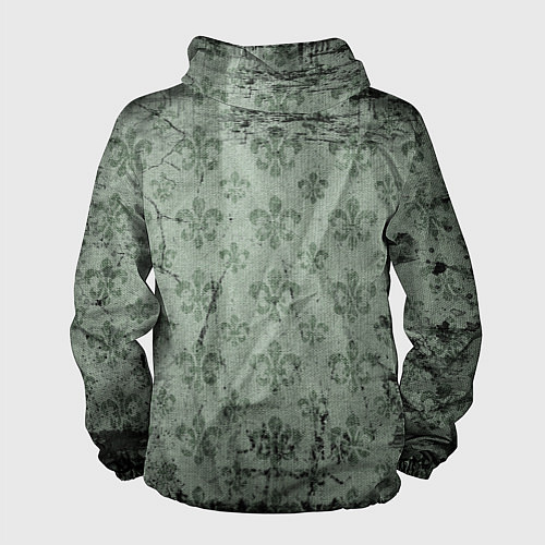 Мужская ветровка Старая затёртая мешковина с принтом / 3D-Белый – фото 2