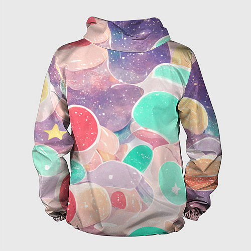 Мужская ветровка Яркие сказочные узоры / 3D-Черный – фото 2