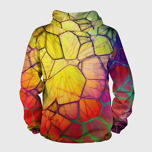 Мужская ветровка Абстрактные цветные фигуры / 3D-Черный – фото 2