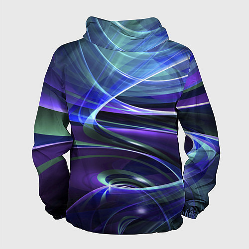 Мужская ветровка Абстрактные цветные полосы / 3D-Черный – фото 2