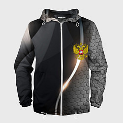 Мужская ветровка Герб РФ киберпанк