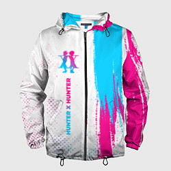 Ветровка с капюшоном мужская Hunter x Hunter neon gradient style: по-вертикали, цвет: 3D-черный