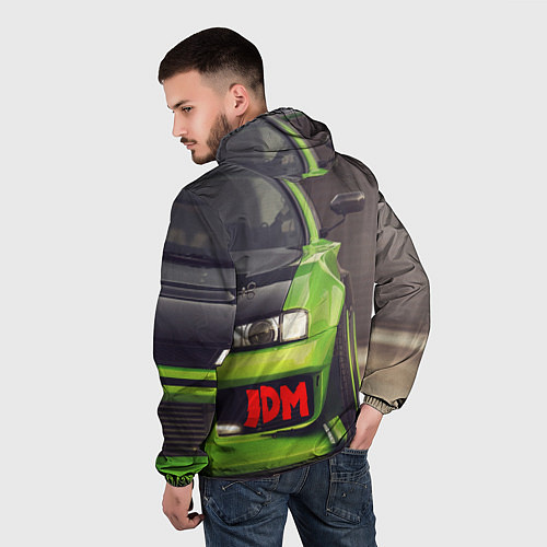 Мужская ветровка JDM машина зеленая тюнингованная / 3D-Черный – фото 4