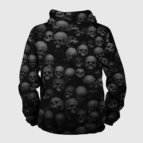 Мужская ветровка Композиция из черепов - Dark / 3D-Белый – фото 2