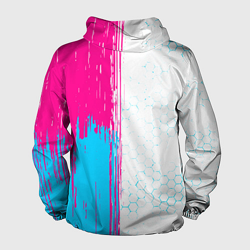 Мужская ветровка Free Fire neon gradient style: по-вертикали / 3D-Черный – фото 2