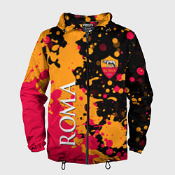 Ветровка с капюшоном мужская Roma Краска, цвет: 3D-черный