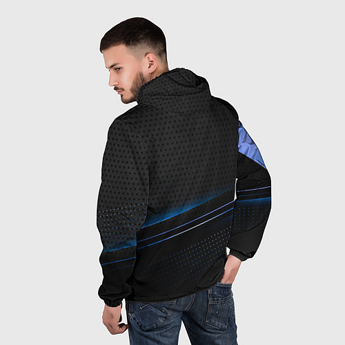 Мужская ветровка Bmw abstraction / 3D-Черный – фото 4